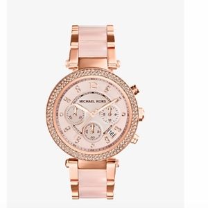 Parker Rose Gold-Tone Blush Acetate Watch